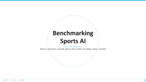 Benchmarking Sports AI — what CalTennis reveals about the limits of today's best pose estimation models: title slide.